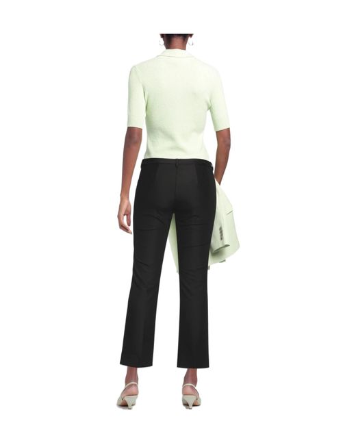 Max Mara Black Solid-Color Casual Trousers