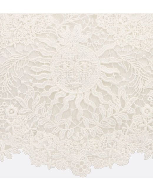 Dior White Christian Lace-Detailed Halterneck Top
