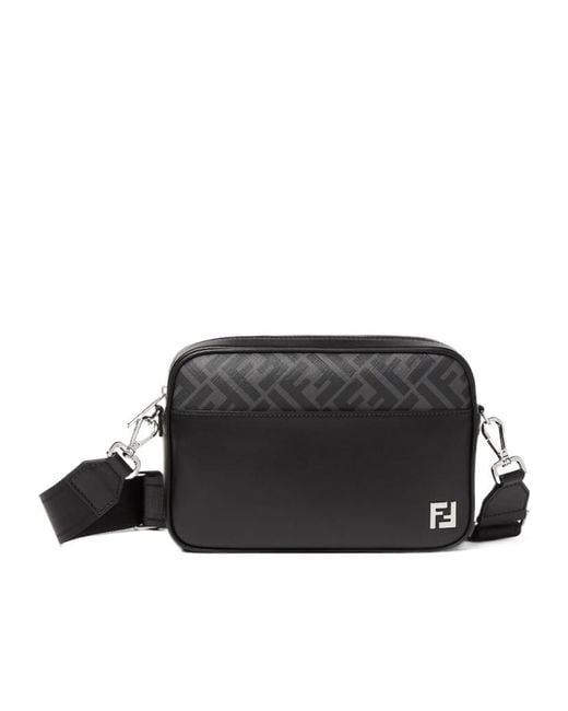 Fendi Black Squared Ff Camera Case for men