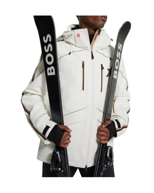 Boss White Casual Ski Jacket for men