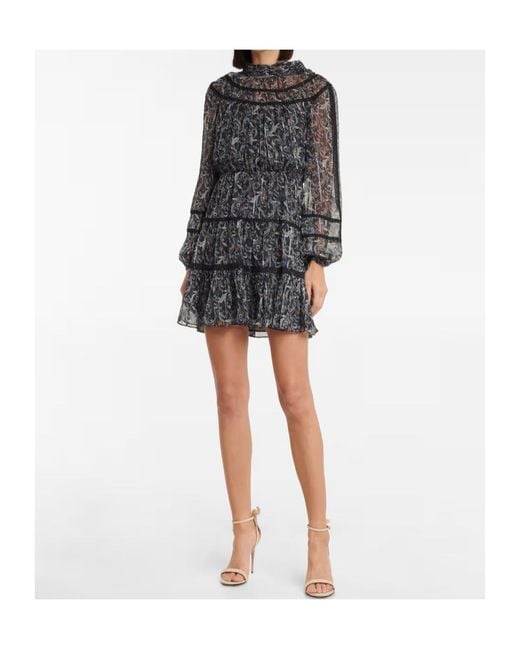 Veronica Beard Black Printed Mini Dress