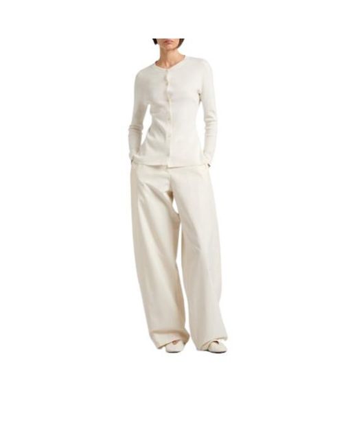 The Row White Ballet Flats