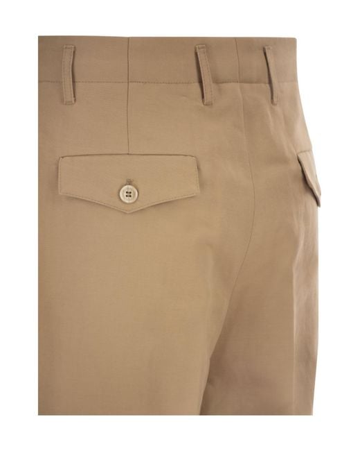 Brunello Cucinelli Natural Straight Leg Pants for men
