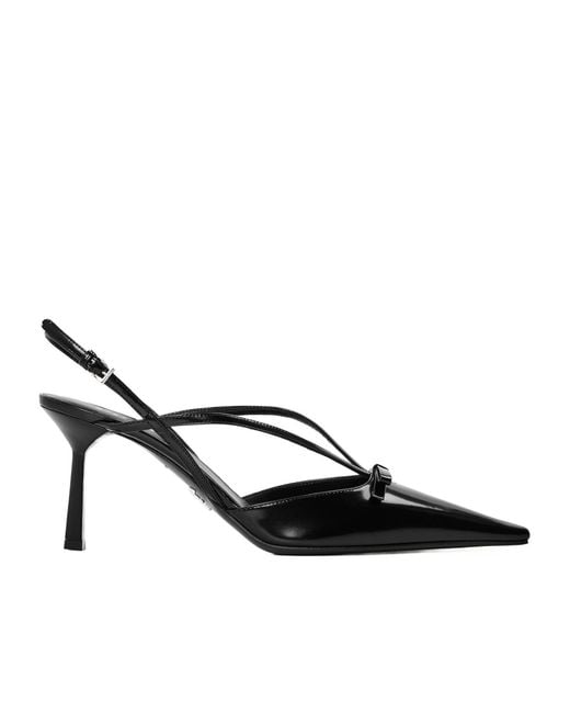 Prada Black Solid Color Sandals
