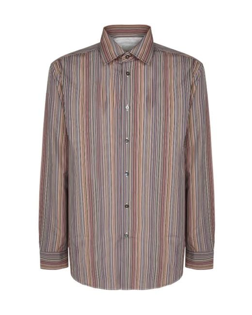 Paul Smith Brown Striped Shirt for men