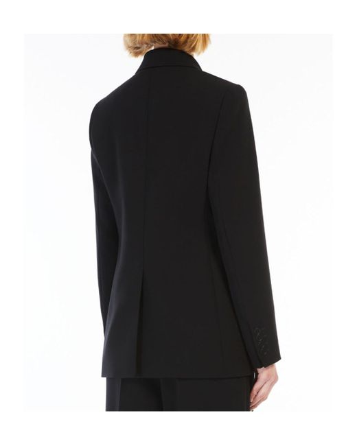 Max Mara Black Single-Breasted Cady Blazer