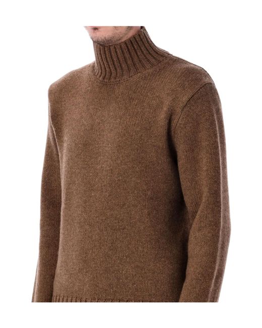 Studio Nicholson Brown Loris High-Neck Knitwear for men