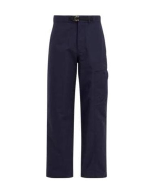 Dior Blue Cargo Pants With Saddle Pocket for men