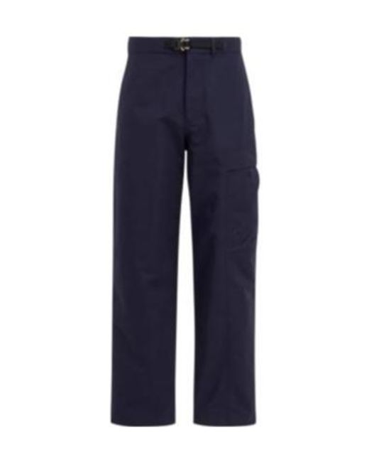 Dior Blue Cargo Pants With Saddle Pocket for men