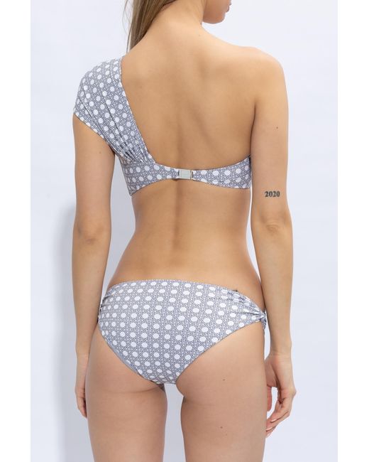 Marysia Swim Gray Venice Graphic-Print Bikini Bottoms