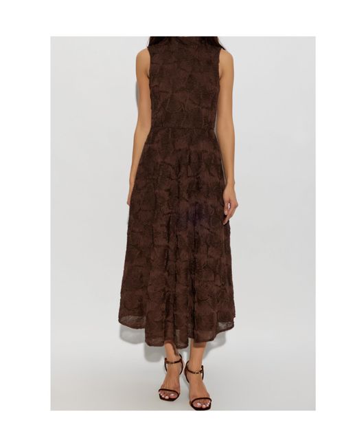 ROTATE BIRGER CHRISTENSEN Brown Sleeveless Dress