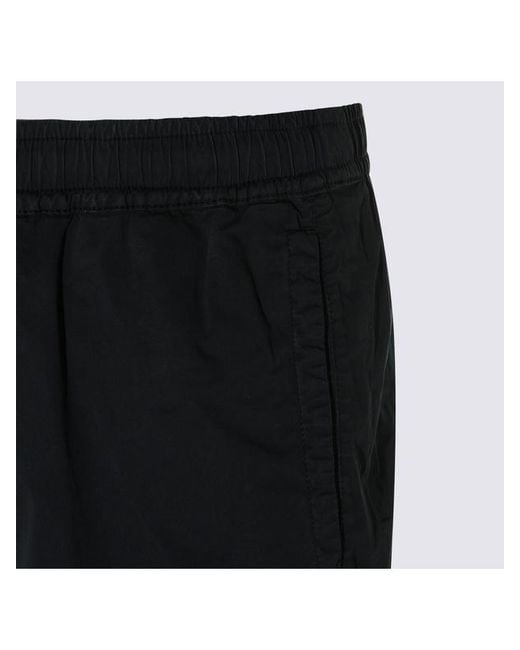 Stone Island Black Stretch-Tc Twill Cargo Pants for men