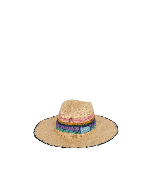 Etro White Stripe Detailed Hat