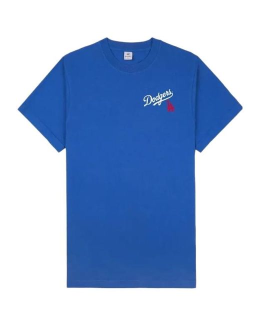 Sporty & Rich Blue Printed Crew Neck Short Sleeves for men