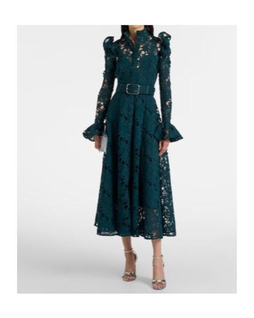 Leo Green Piper Belted Midi Dress