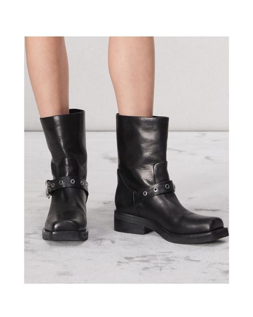 Rag & Bone Black Square-Toed Short Boots