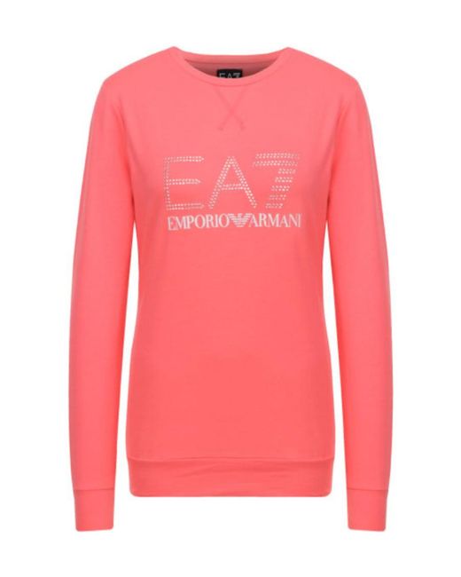 EA7 Pink Logo Long-Sleeved Sweater