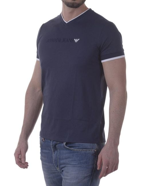 Armani Jeans Blue Logo T-Shirt for men