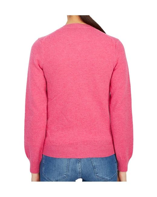 COMME DES GARÇONS PLAY Pink Round Neck Knitted Cardigan