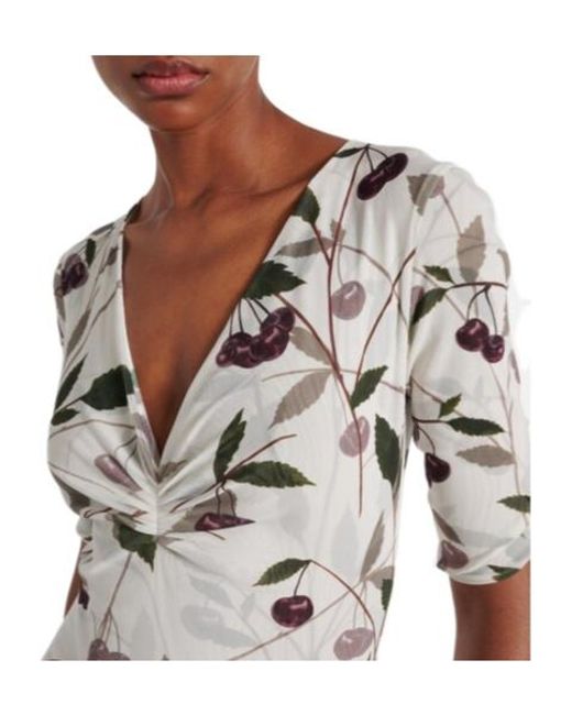 Stella McCartney White Minimalist Cherry Print Dress