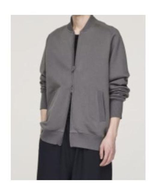 Y-3 Gray Zip-Up Bomber Jacket for men