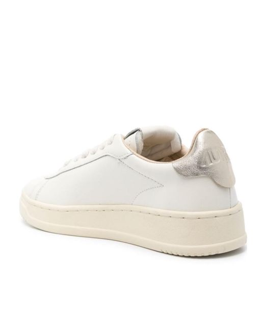 Autry White Dallas Leather Sneakers