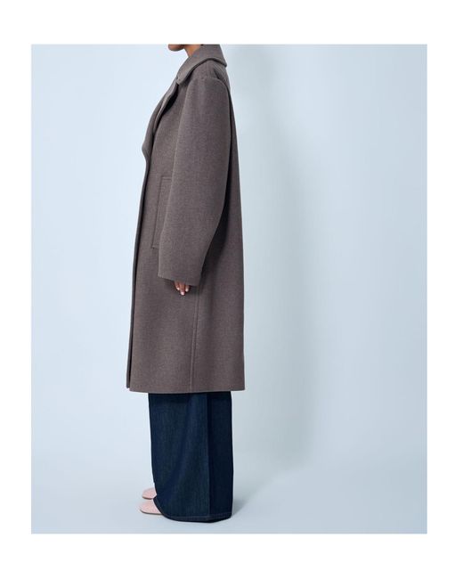 Dries Van Noten Brown Double-Breasted Coat