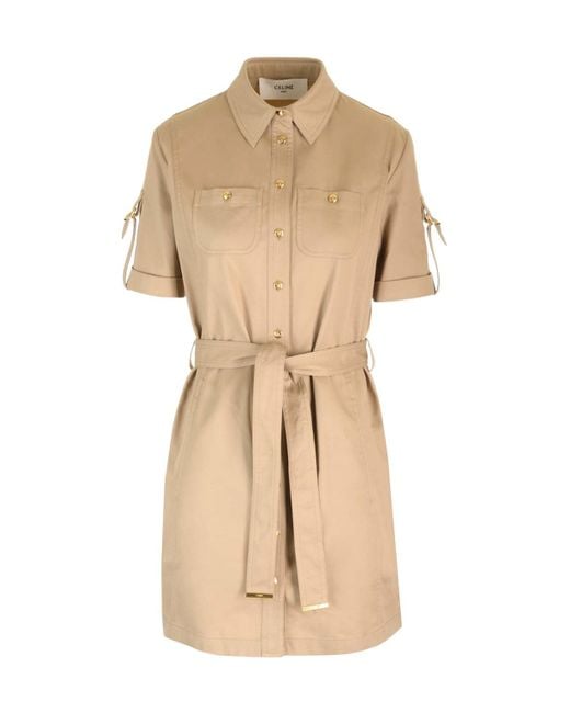 Céline Natural Trapeze Mini Dress