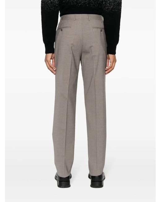 Canali Gray Casual Pants With Belt Loops for men