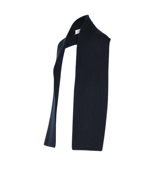 Maison Margiela Blue Knitted Scarf for men