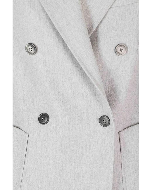 Eleventy Gray Double-Breasted Suit Jacket
