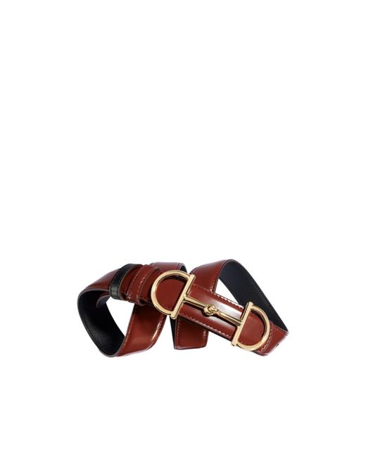 Gucci Multicolor Reversible Belt With Horsebit Buckle