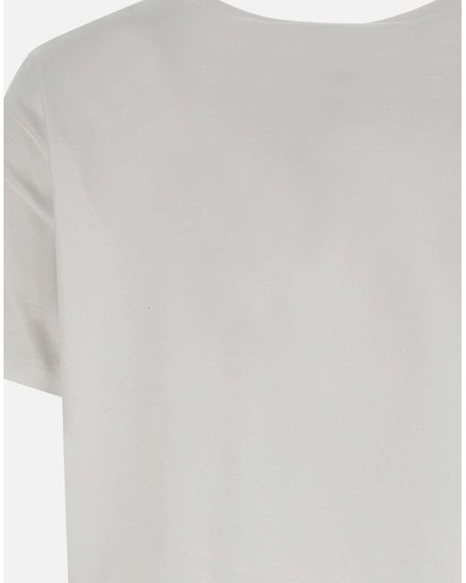 Herno Gray Graphic Printed Crewneck T-Shirt