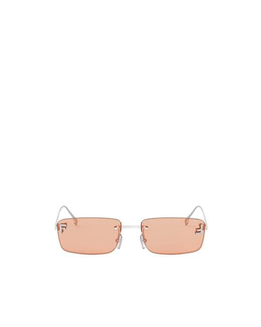 Fendi Pink Eyewear Rectangle-Frame Sunglasses
