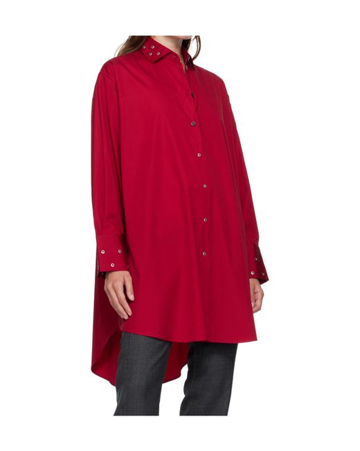 Our Legacy Red Frock Shirt Dress