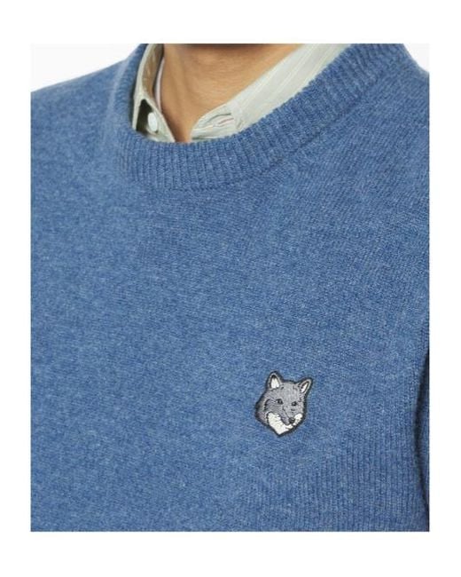Maison Kitsuné Blue Maison Kitsuné Fox Head Comfort Jumper for men