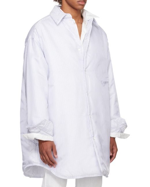 Maison Margiela Gray Padded Stripe Shirt for men