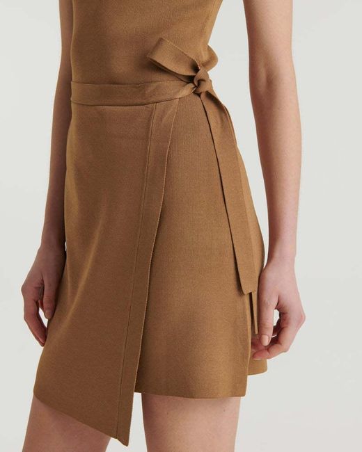 Yves Salomon Brown Sleeveless Dress