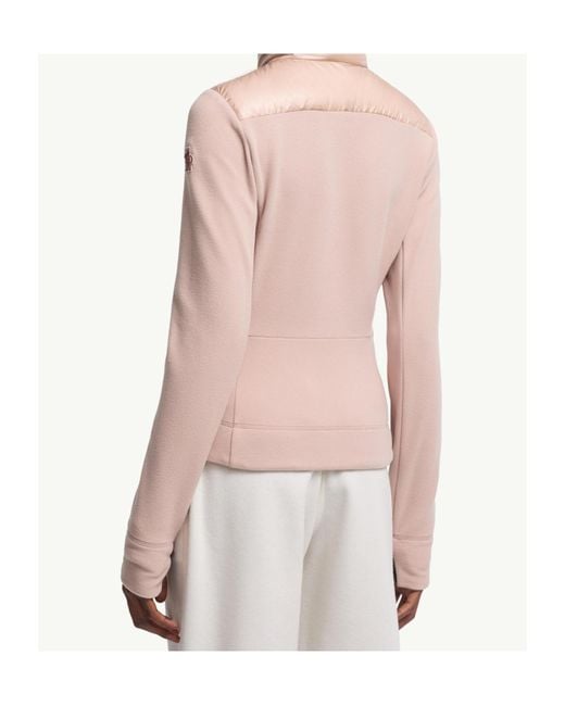 Moncler Pink Grenoble Padded Zip-Up Sweatshirt