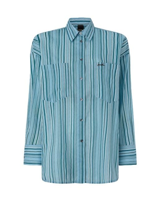 Pinko Blue Striped Buttoned Shirt