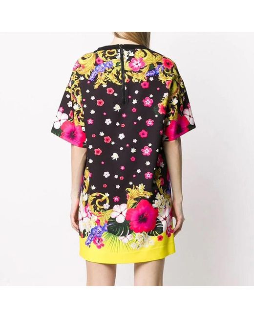 Versace Jeans Multicolor Print Dress