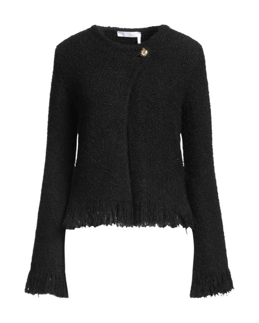 Chloé Black Bouclé Cropped Jacket