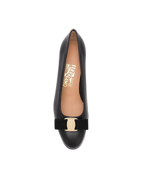 Ferragamo Black Vara Bow-Tie High Heels
