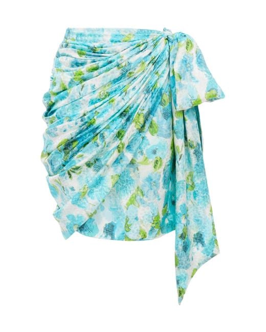 Chloé Blue Chloé Draped Wrap Skirt
