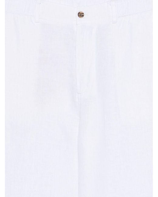 Ecoalf White Ethiwin Button Trousers for men