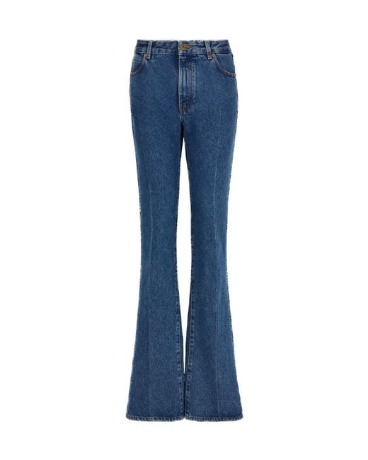 Balmain Blue Straight-Leg Denim Jeans