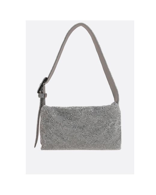Benedetta Bruzziches Gray Vitty La Mignon Embellished Shoulder Bag