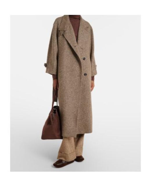Brunello Cucinelli Brown Cashmere And Silk-Blend Turtleneck Sweater