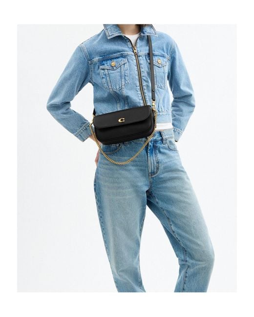 COACH Black Brook Flap Chain Bag