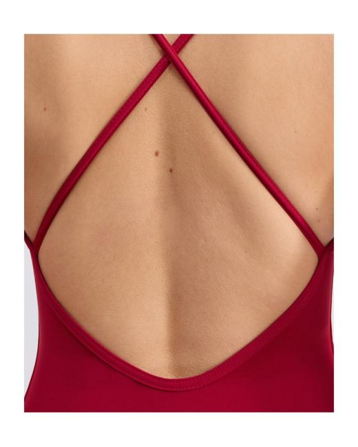 Loulou de Saison Red Itak Lds Criss-Crossing Straps Swimsuit